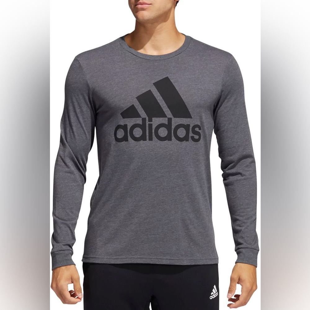 ADIDAS Men’s Dark Grey Long Sleeve Breathable Shirt